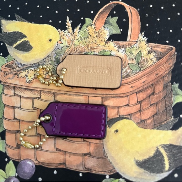 Coach Purple and Tan Keychains - Picture 2 of 5